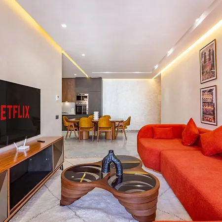 Brand New - Elegant Familial Appt - Plaza Marrakech Apartment Marrakesh Exterior photo