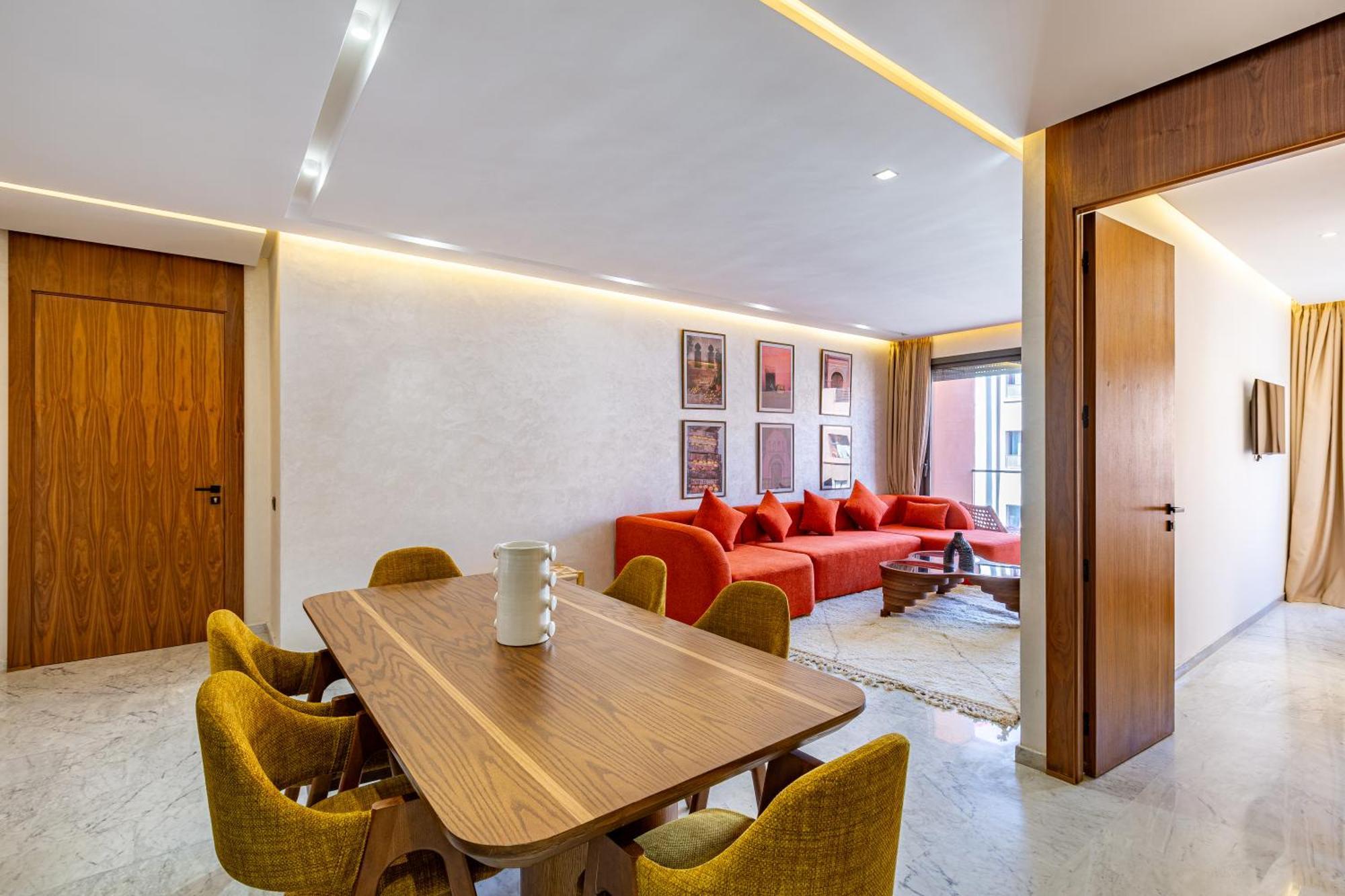Apartment Brand New - Elegant Familial Appt - Plaza Marrakech *